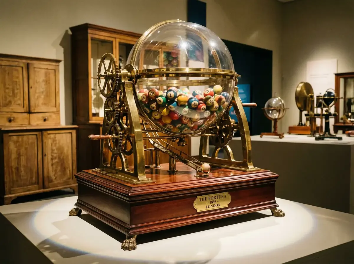 维多利亚时代的古董摇奖机展品